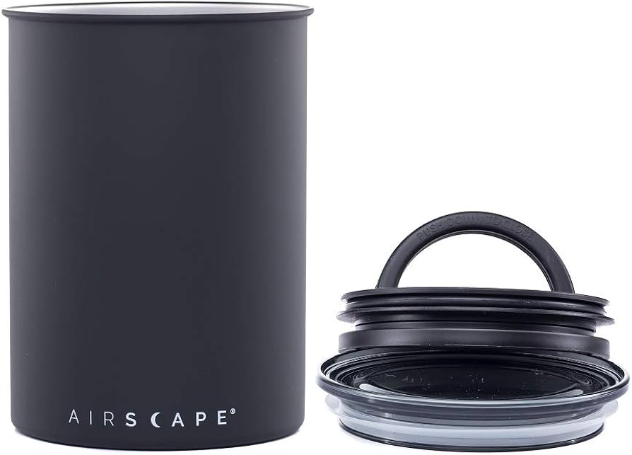 Airscape Stainless Steel Vacuum Coffee Canister – 1800ml (Black) - Bean Bros.