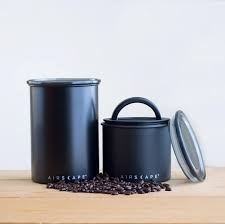 Airscape Stainless Steel Vacuum Coffee Canister – 1800ml (Black) - Bean Bros.