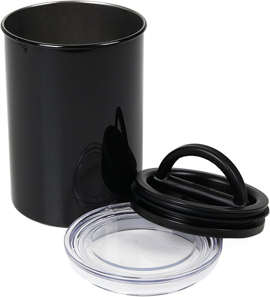 Airscape Stainless Steel Vacuum Coffee Canister – 1800ml (Black) - Bean Bros.