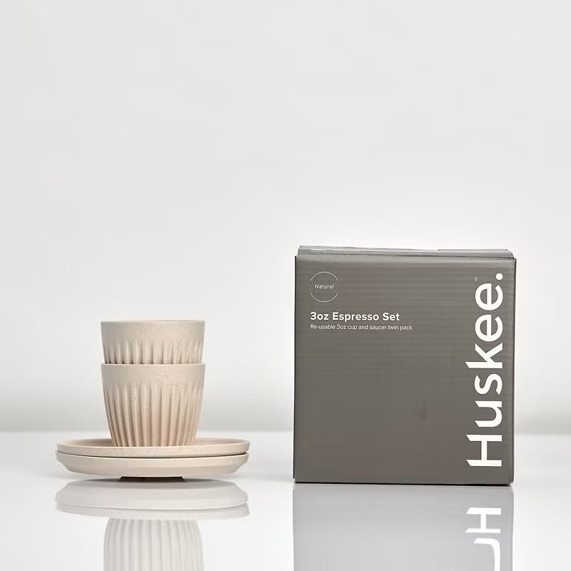 Huskee 3oz Espresso Cup - Natural Set of 2 - Bean Bros.
