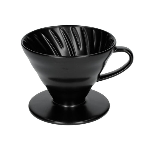 Hario V60-02 Keramik-Kaffeetropfer – Mattschwarz