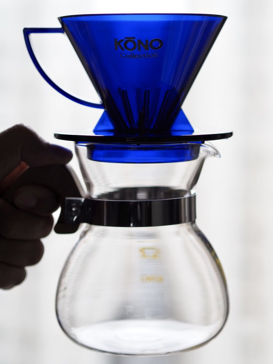 Kono Filter Coffee Dripper Clear Blue