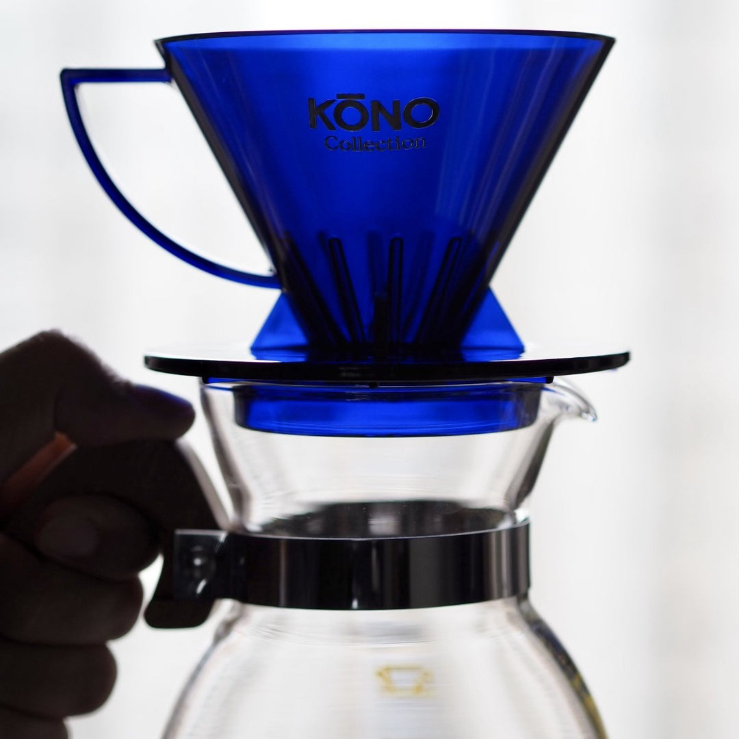 Kono Filter Coffee Dripper Clear Blue