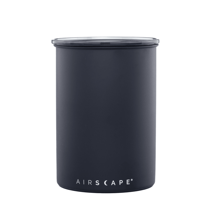 Airscape Kaffeedose 1800 ml in Schwarz matt mit Rauchglas-Deckel