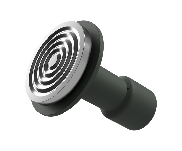 Konzentrisches Ringmuster an der 58-mm-Basis des Varia Calibre in Waldgrün