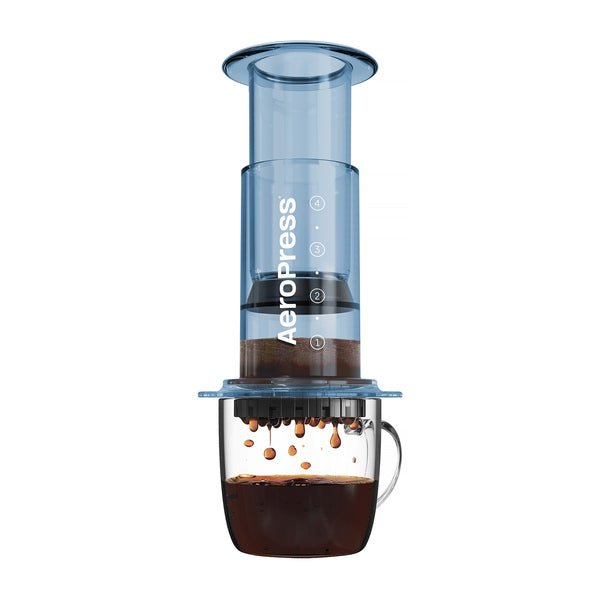 Clear Blue Aeropress Coffee Maker - Bean Bros.