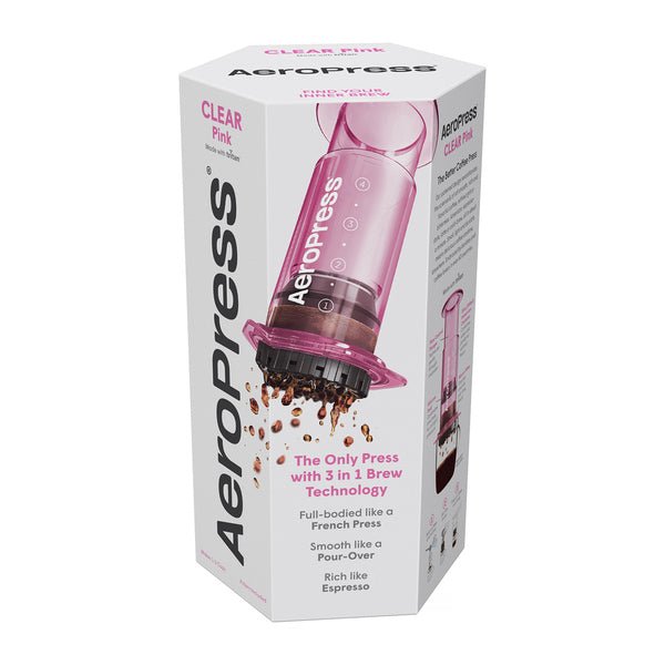 Clear Pink Aeropress Coffee Maker - Bean Bros.