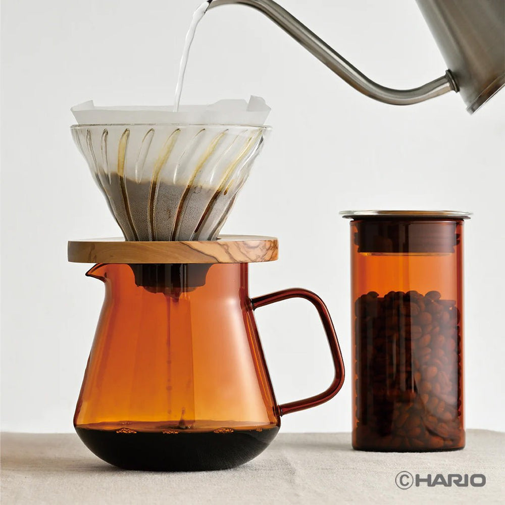 Hario Colors Tea & Coffee Server Amber 600ml - Bean Bros.