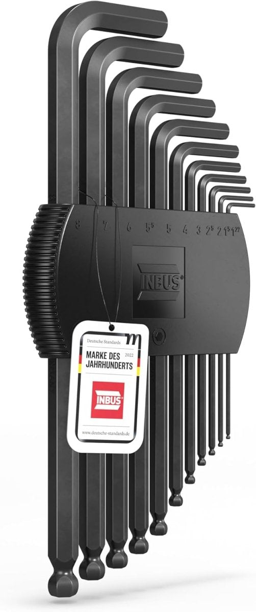 INBUS® 74711 Allen Key Set 11 - Pieces with Ball Head - Made in Germany - Bean Bros.