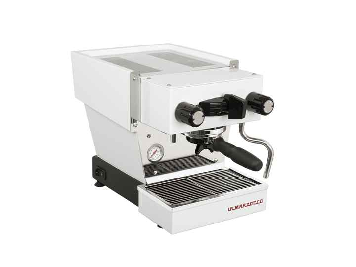 La Marzocco Linea Micra in Weiß, Dreiviertelansicht