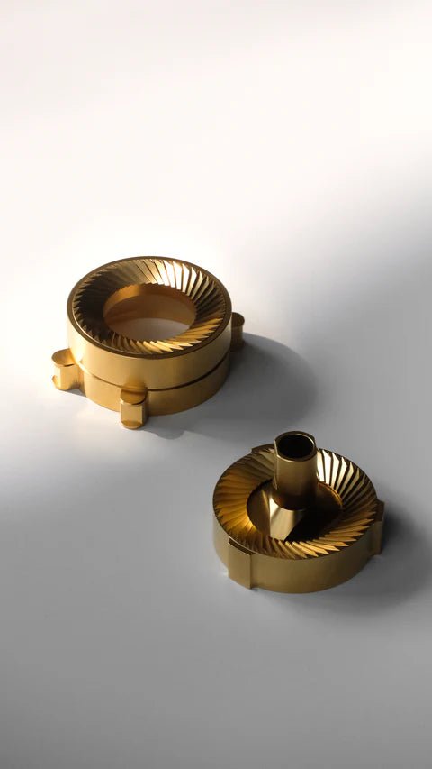 Supernova Gold Titanium 58mm Flat Burrs for VS6 Grinder - Bean Bros.