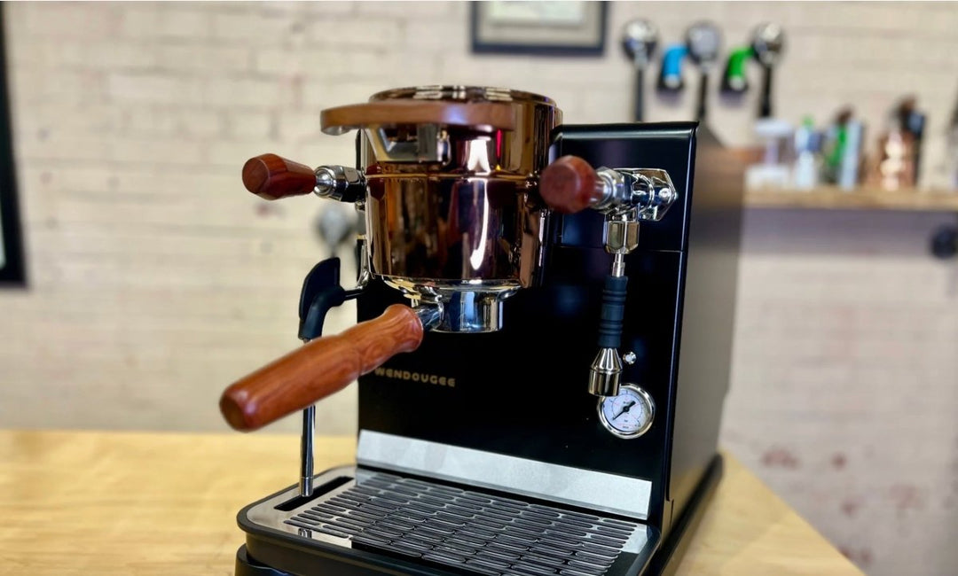 Wendougee Data S Espresso Machine - Black / Gold - Bean Bros.