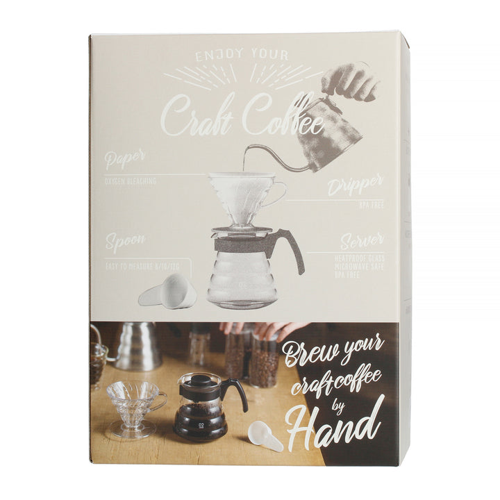 Hario V60 kaffemaskine-sæt - drypper + server + filtre