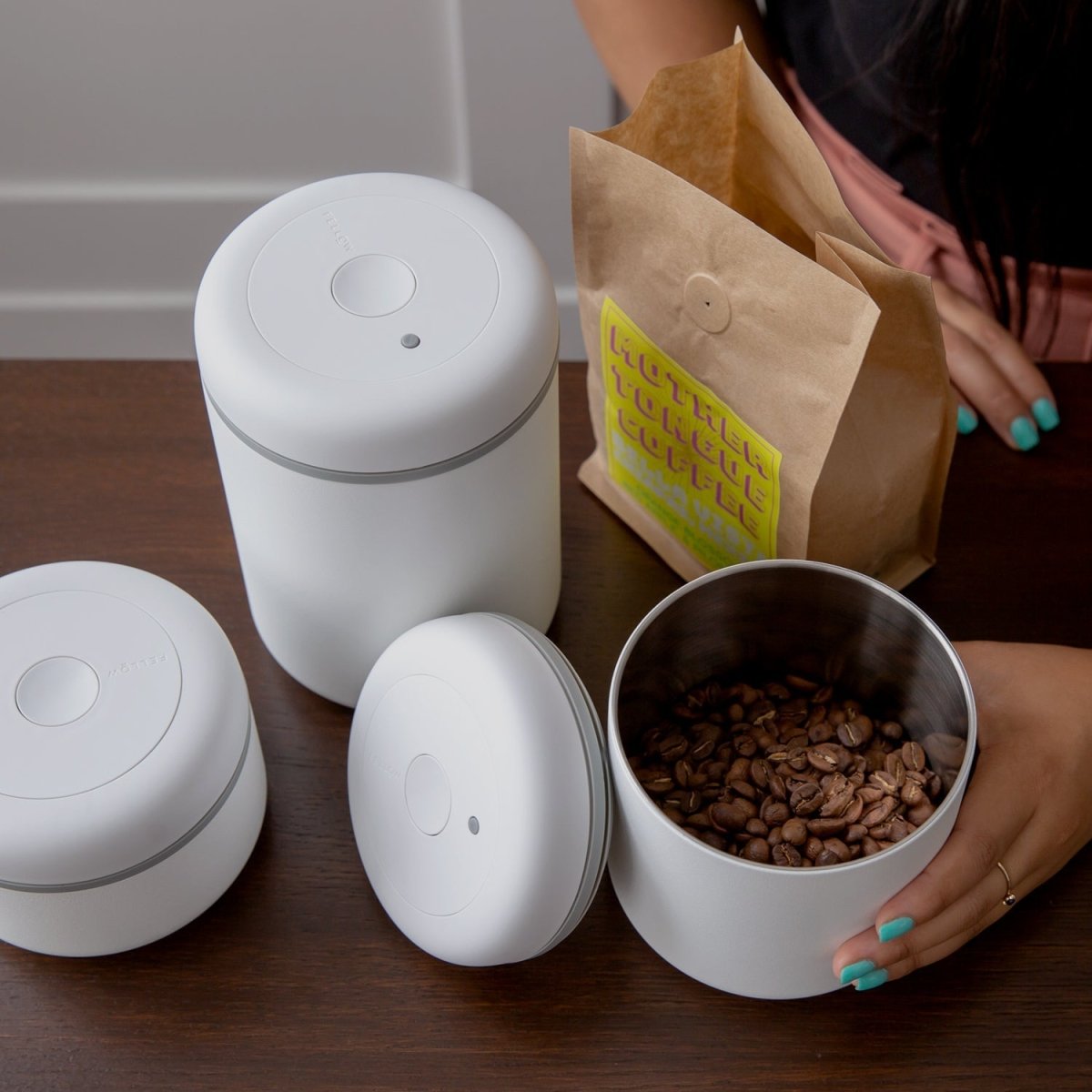 Fellow Atmos Vacuum Canister 0.7 l Matt White