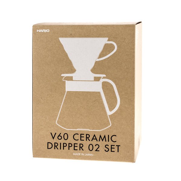 Hario V60 Coffee Maker White - Dripper + Server + Filters - Bean Bros.