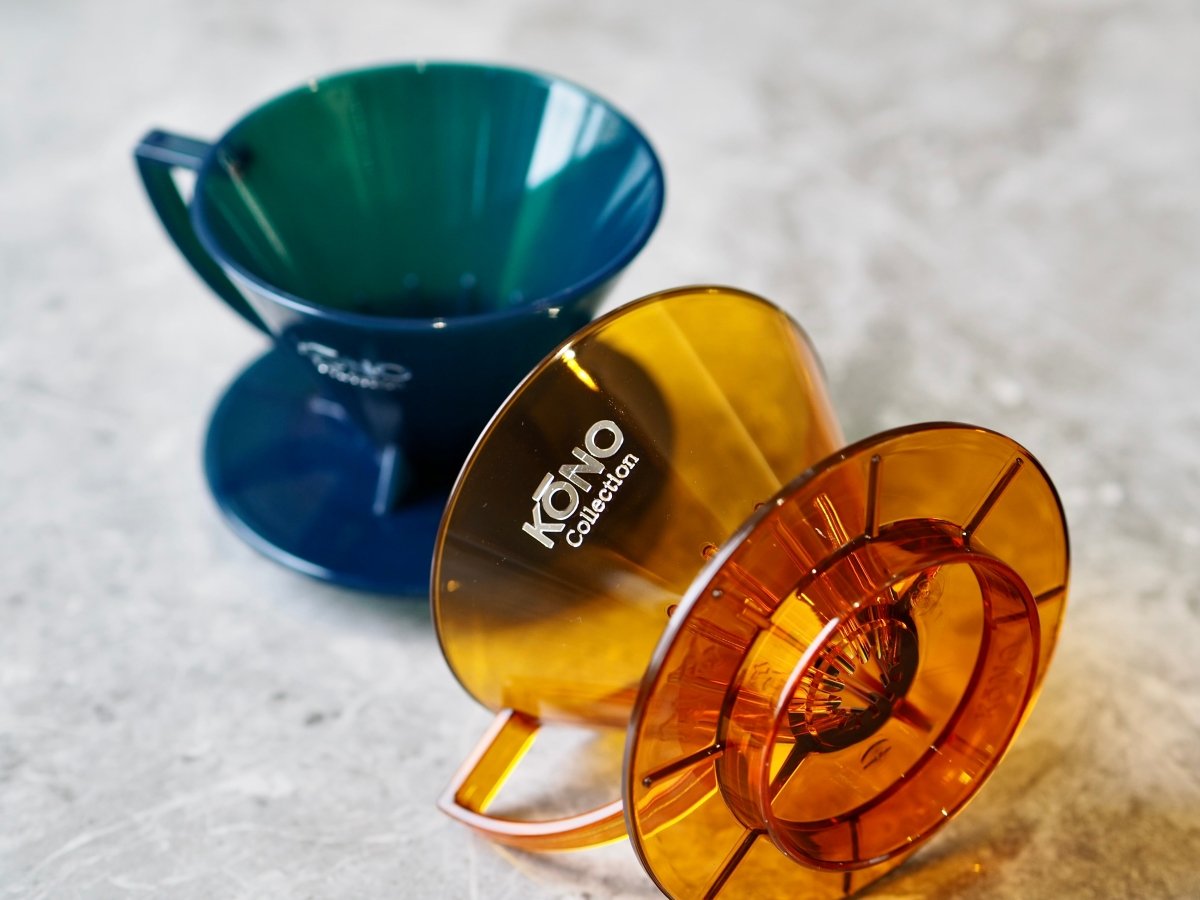 Kono - Filter Coffee Dripper - Clear Amber - Bean Bros.