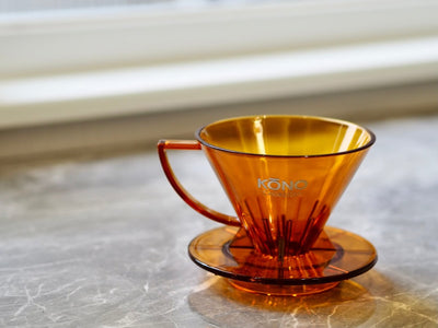 Kono - Filter Coffee Dripper - Clear Amber - Bean Bros.