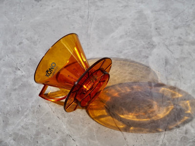 Kono - Filter Coffee Dripper - Clear Amber - Bean Bros.