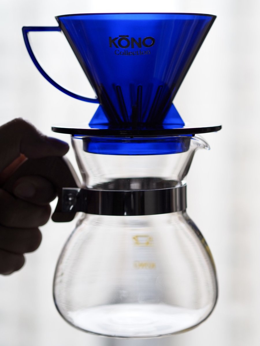Kono - Filter Coffee Dripper - Clear Blue - Bean Bros.