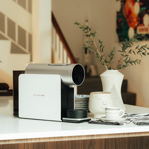 Morning Capsule coffee maker in white